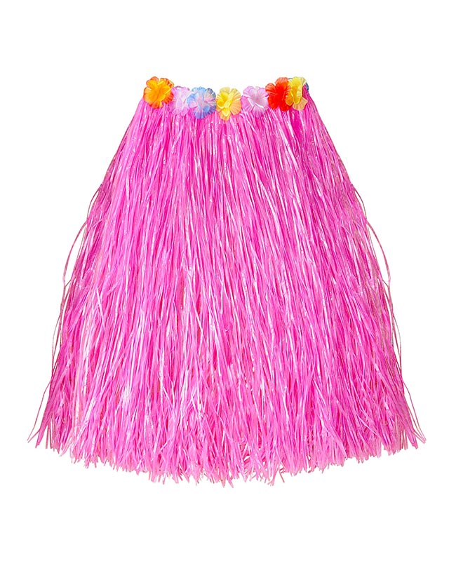 Pink Hawaiian Skirt with Flower Belt - 78cm – product image 1