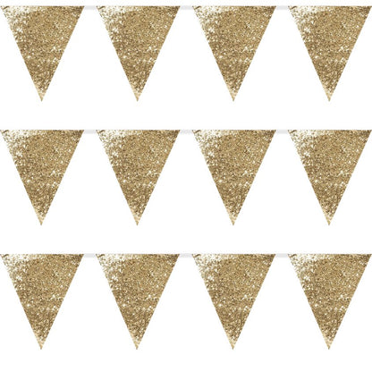Gold Glitter Bunting - 3m