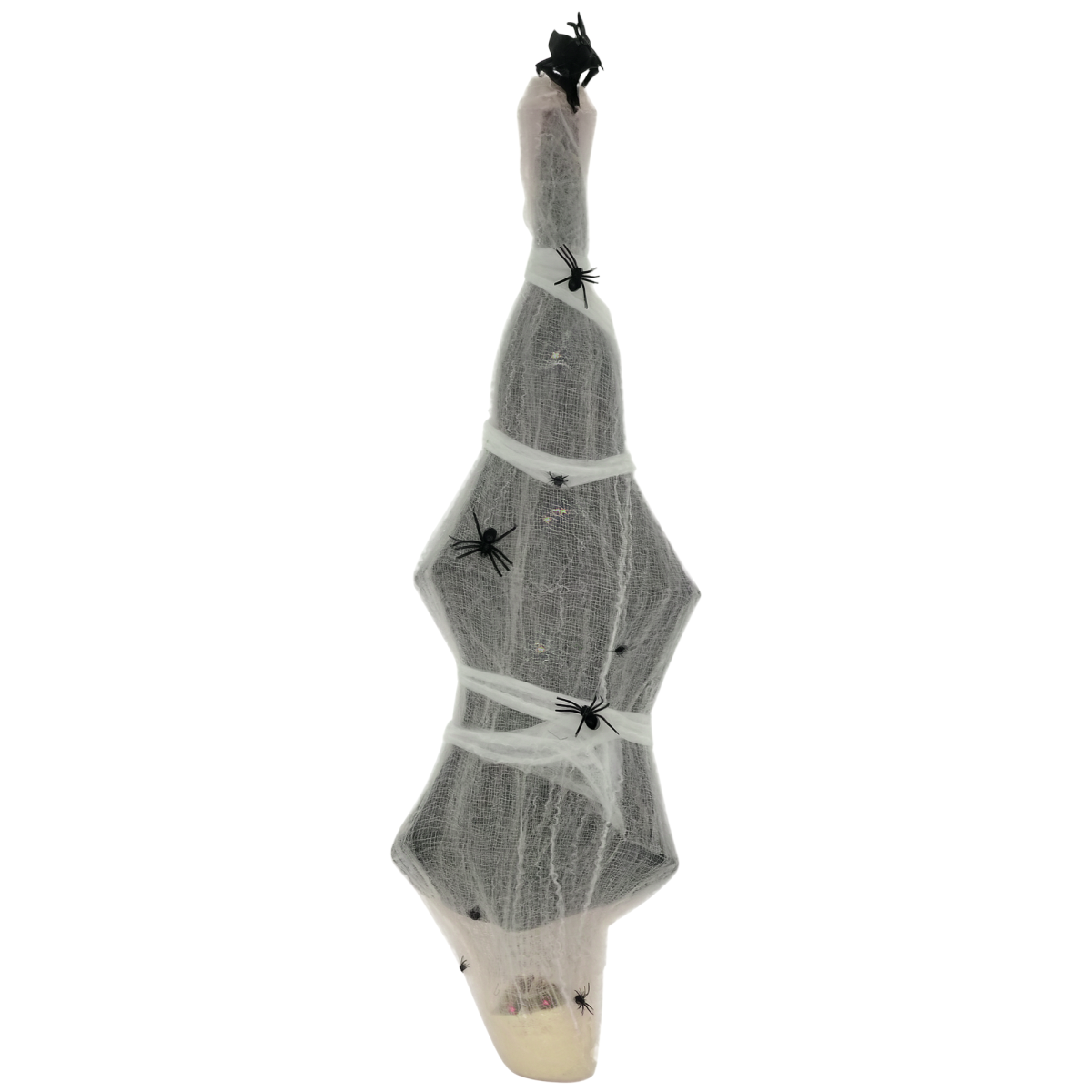HOMCOM 5.5ft Animated Halloween Decoration Hanging Mummy with Spider Web