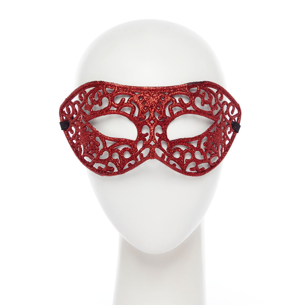 Red Glitter Lace Mask – product image 1