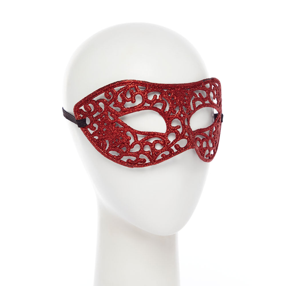 Red Glitter Lace Mask – product image 2