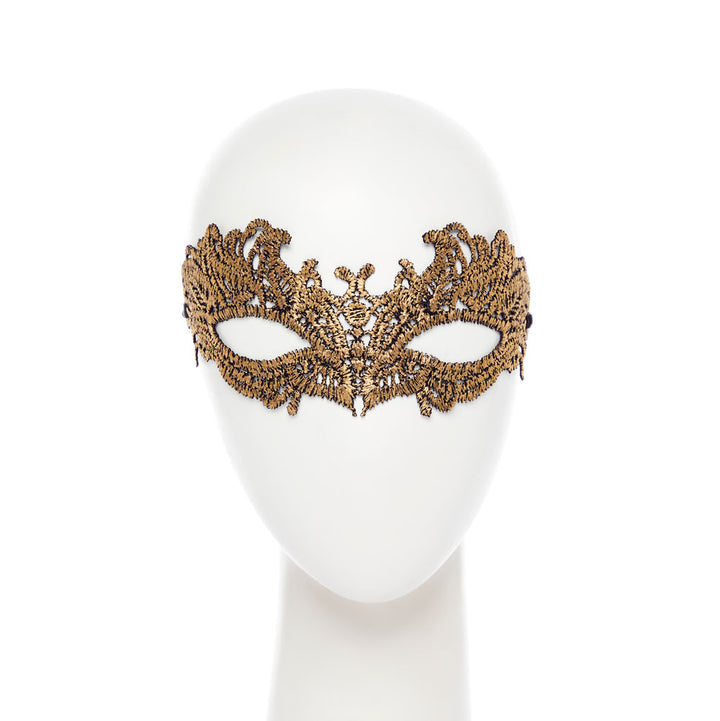 Gold Metallic Lace Mask – product image 1