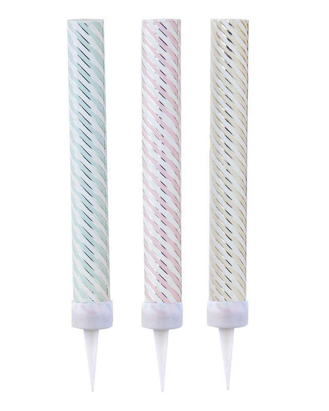 Pick & Mix Pastel Pastel & Gold Fountain Candles - 16cm – product image 1