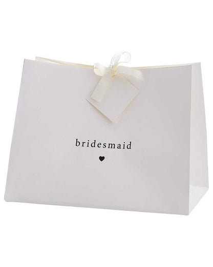 White 'Bridesmaid' Paper Gift Bag - 27.5cm 36.3cm
