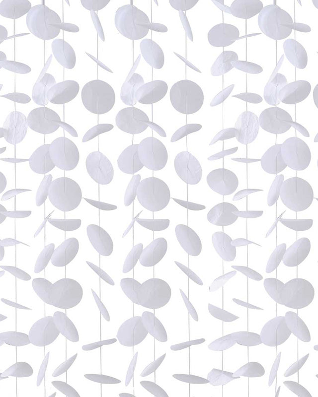 White Paper Circles Wedding Backdrop - 2m (16pk)