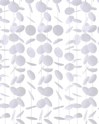White Paper Circles Wedding Backdrop - 2m (16pk)