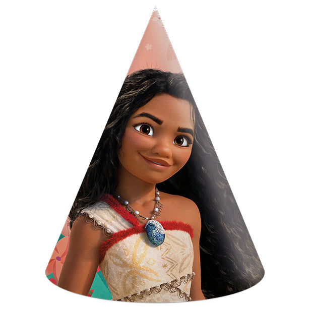 Disney Moana Party Paper Hats (6pk)