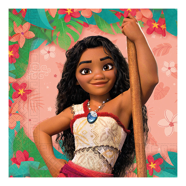 Disney Moana Party Paper Napkins - 33cm (20pk)