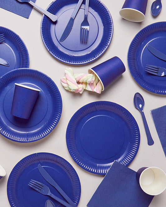 Dark Blue Party Tableware