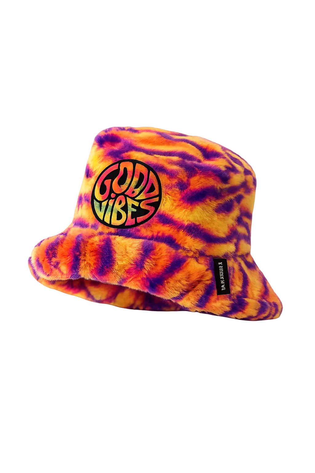Neon Tiger Stripe Furry Bucket Hat