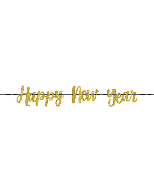 New Year Glitter Letter Banner - 3.65m