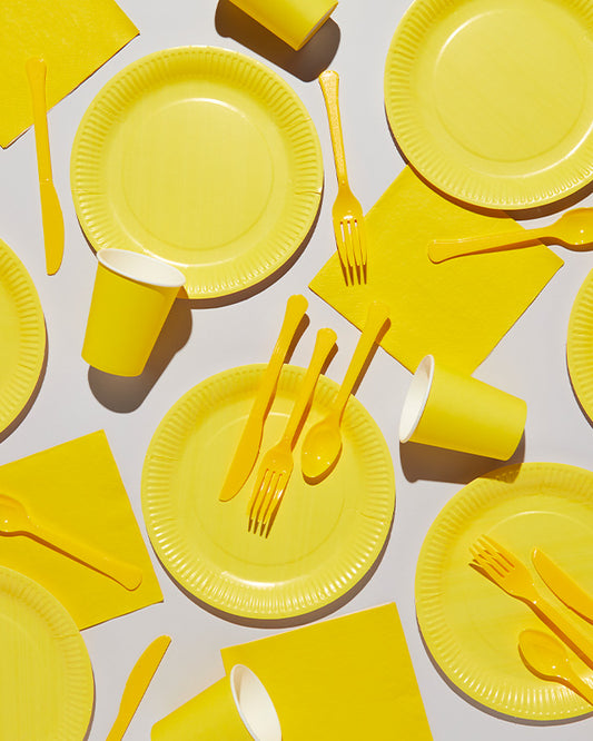 Yellow Party Tableware