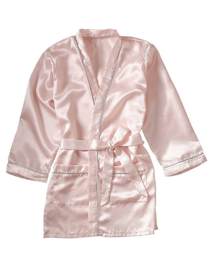 Pamper Party Pink Satin Embroidered Dressing Gown - 10-12 Years