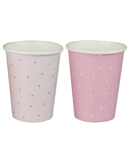 Pamper Party Pink Polka Dot Paper Cups (8pk)