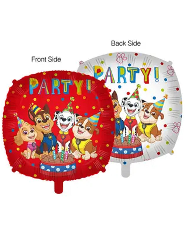 Paw Patrol Double Sided 18" Square Foil Balloon with String & Weight