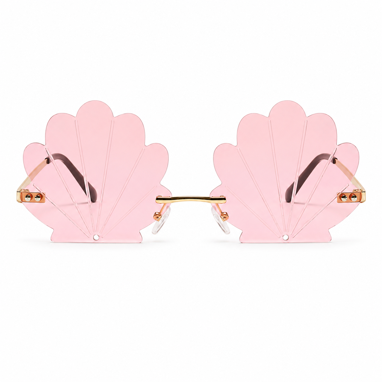Pink Mermaid Shell Glasses