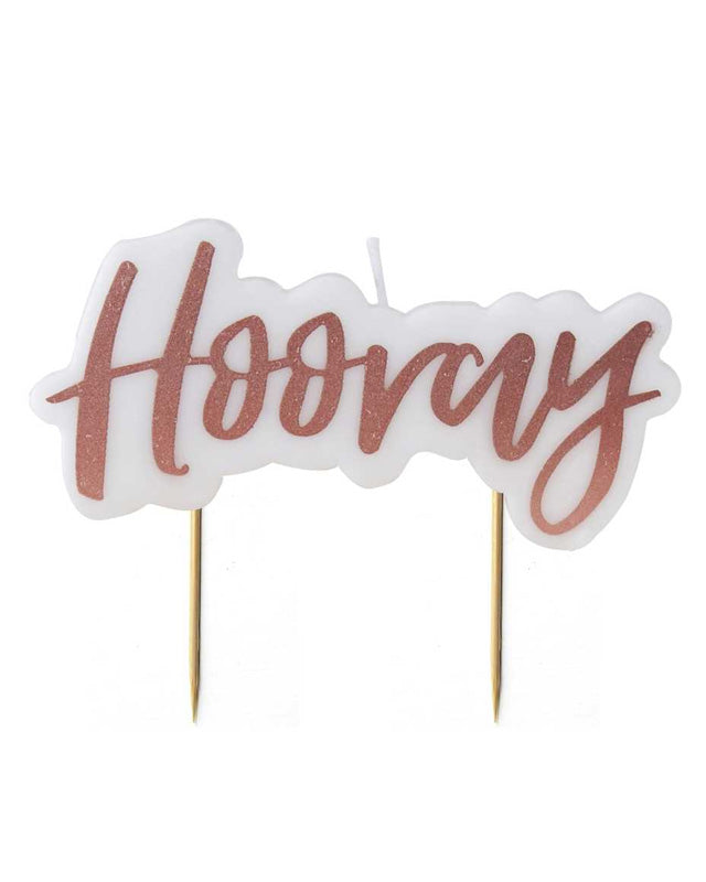 Pick & Mix Rose Gold 'Hooray' Candle - 9.5cm – product image 1