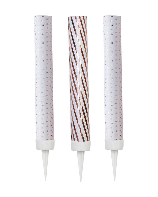 Pick & Mix Rose Gold Cake Fountain Candles - 16cm – product image 1