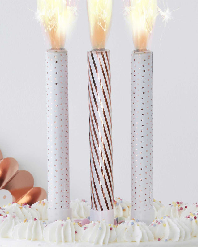 Pick & Mix Rose Gold Cake Fountain Candles - 16cm – product image 2