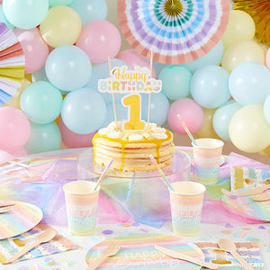 1st Birthday Pastel Rainbow