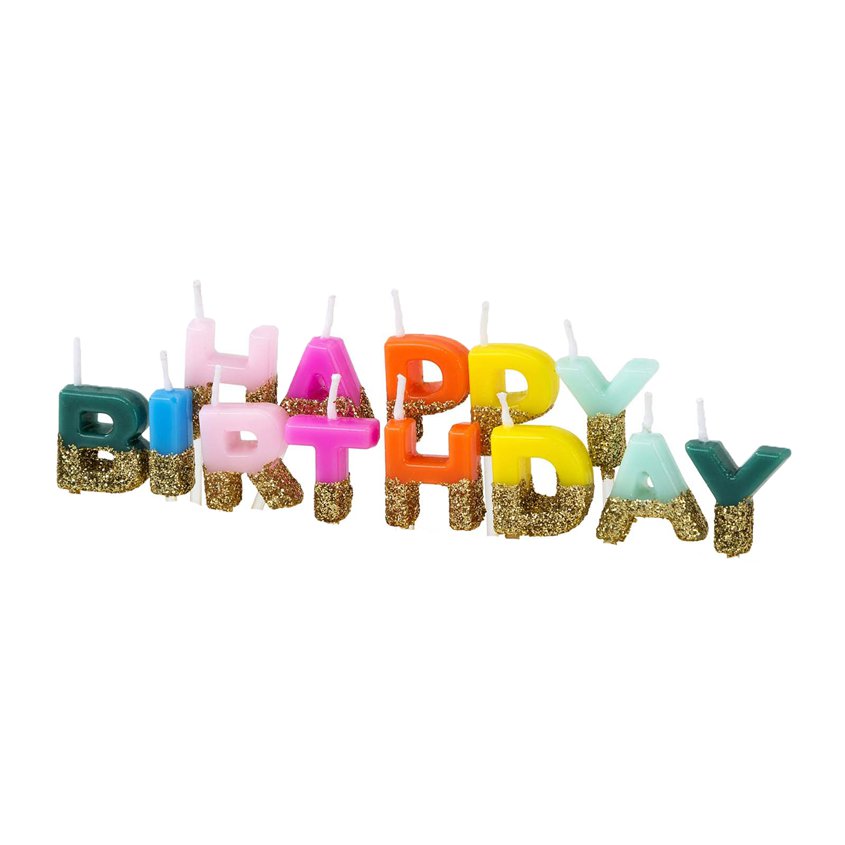 Rainbow Happy Birthday Candles – product image 3