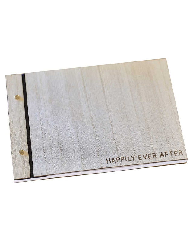 Rustic Romance Wooden 'Best Day Ever' Guestbook - 18cm x 26cm – product image 2