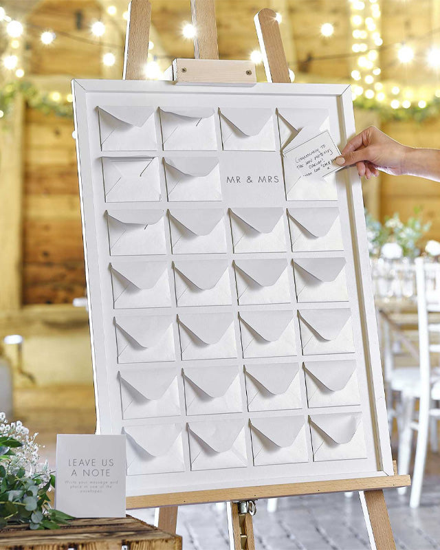 Rustic Romance Wooden Frame and Envelope Wedding Guest Book Alternative - 72cm x 52cm – product image 1