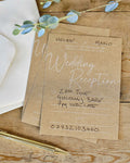 Rustic Romance Kraft Evening Wedding Reception Invitations with Envelopes (10pk) – product image 1