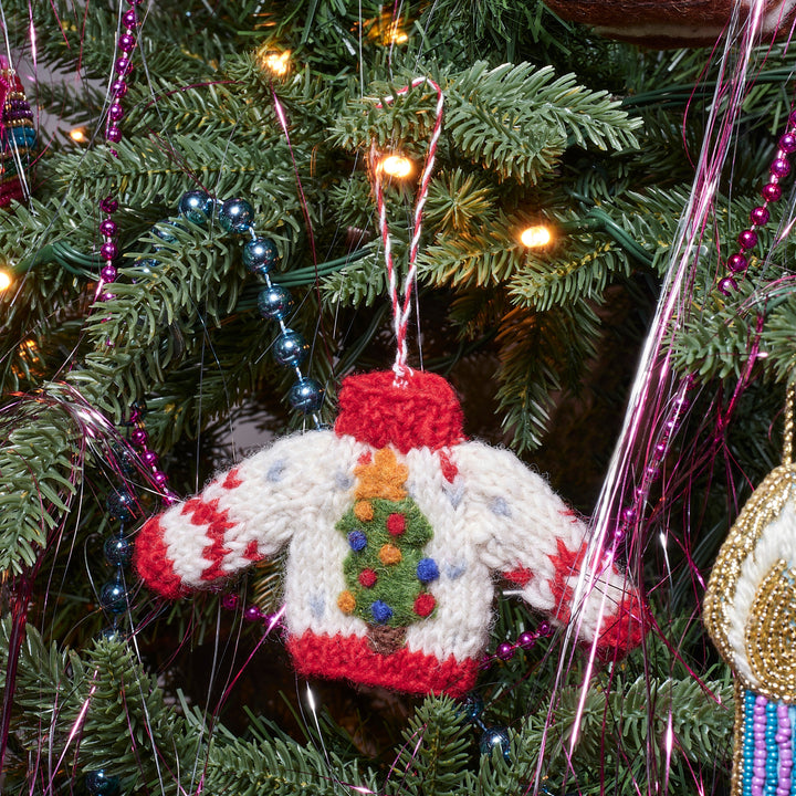 Felt Christmas Tree Jumper Tree Decoration