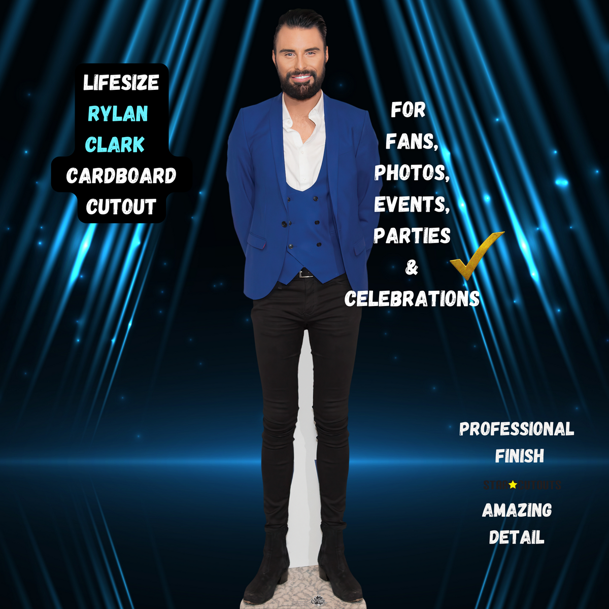 CS1097 Rylan Clark Height 194cm Lifesize Cardboard Cut Out With Mini – product image 6