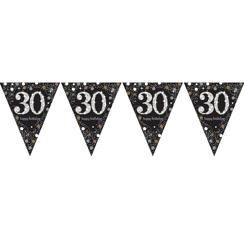 Sparkling Celebration 30th Foil Bunting - 4m