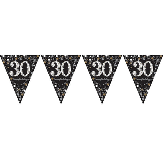 Sparkling Celebration 30th Foil Bunting - 4m