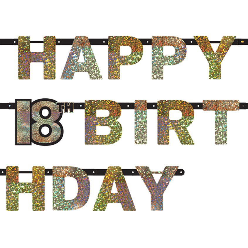 Sparkling Celebration 18th Birthday Letter Banner - 2m – product image 2