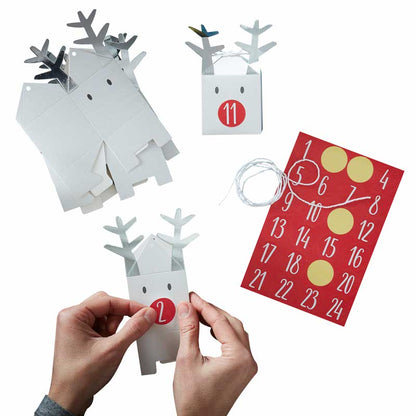 Reindeer Christmas Advent Calendar Boxes (24pk)