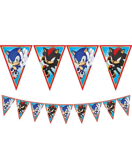 Sonic Speed Paper Bunting Banner