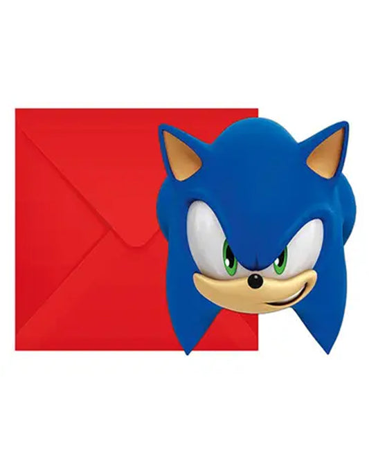 Sonic Speed Party Invitations & Envelopes (6pk)
