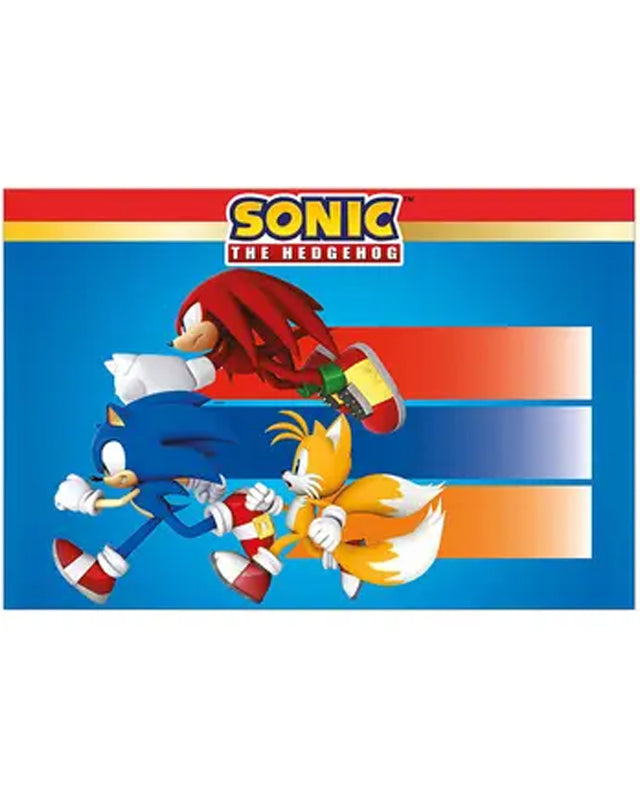 Sonic Speed Plastic Tablecover - 1.2m x 1.8m