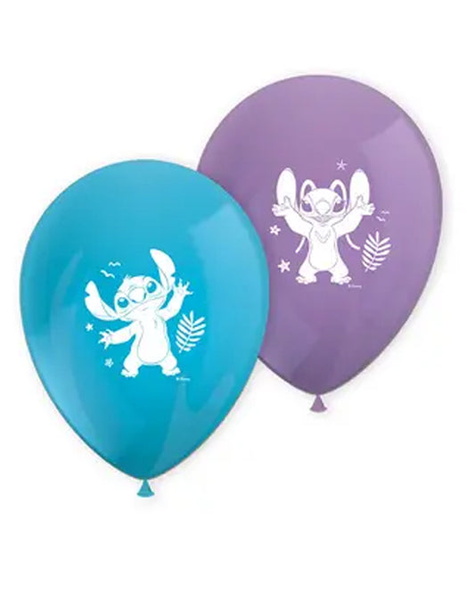 Disney Stitch Party Balloons - 12" Latex (8pk)