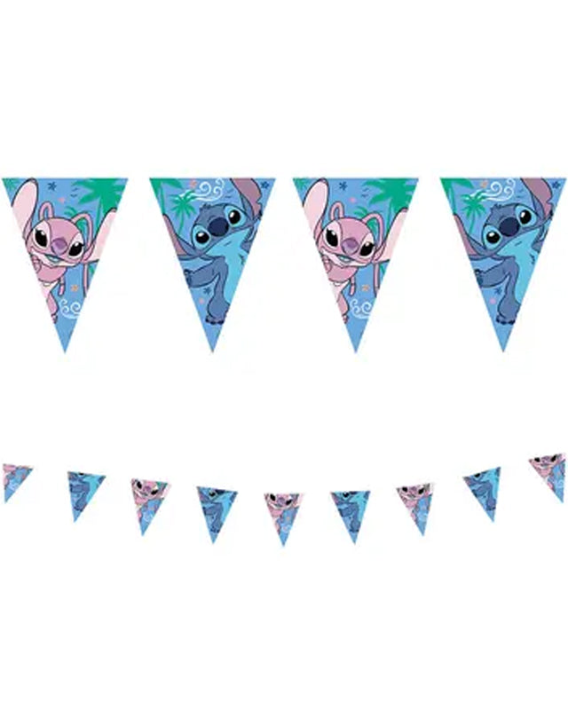 Disney Stitch Party Paper Flag Bunting - 2.3m