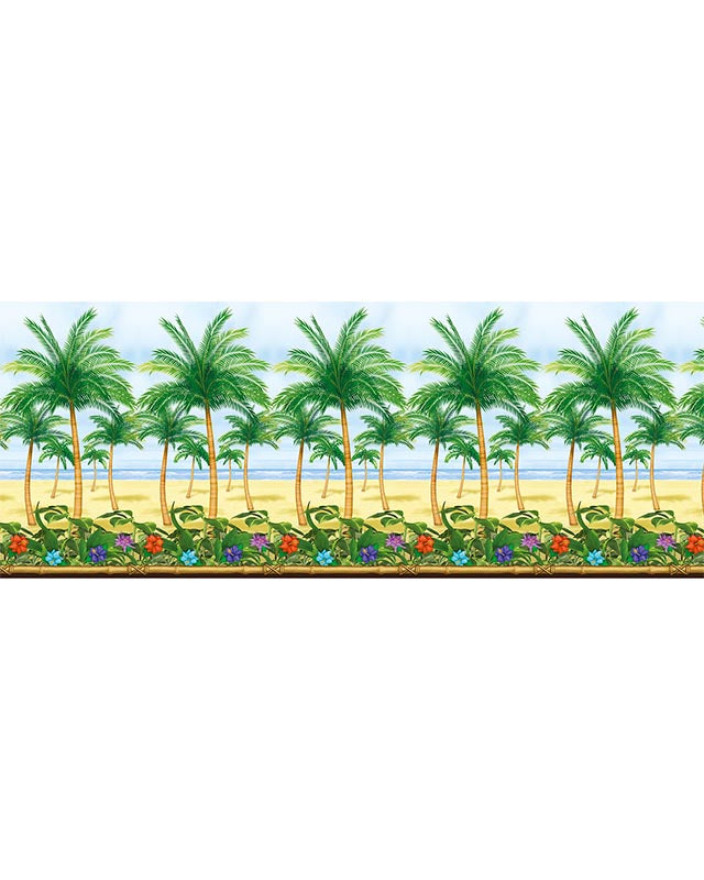 Hawaiian Palm Tree Scene Setter Roll