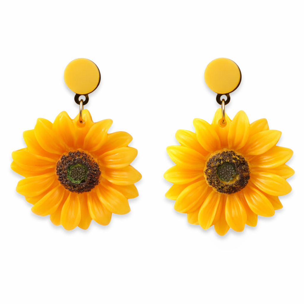 Sunflower Drop Earrings