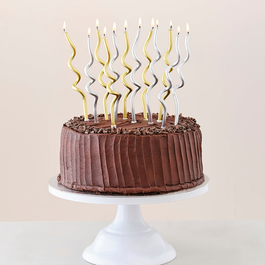 Metallic Twist Birthday Candles