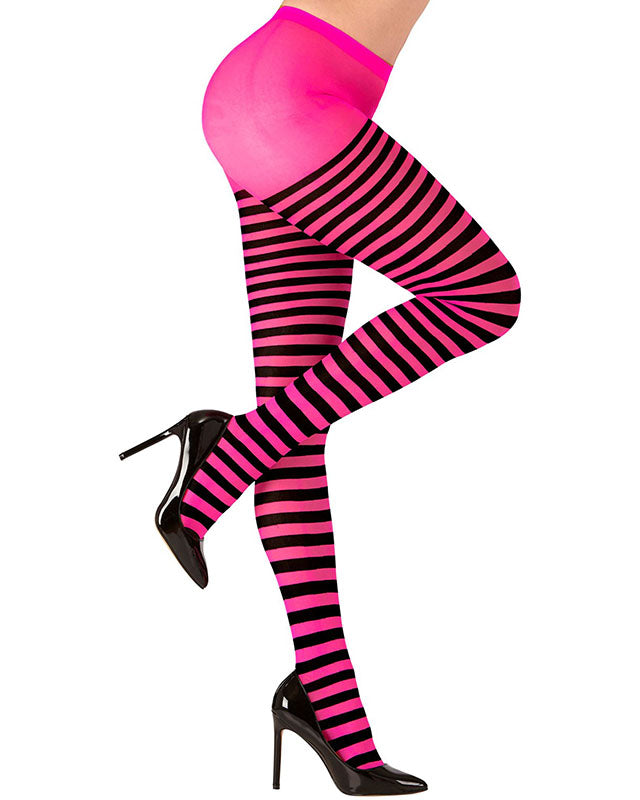 Black & Pink Striped Tights - Adult – product image 4