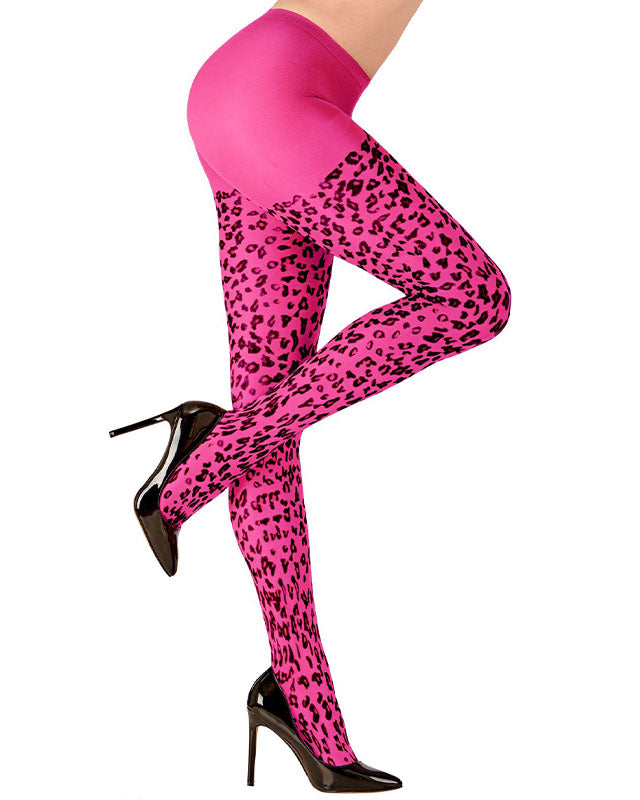 Pink Leopard Tights - 0ne Size
