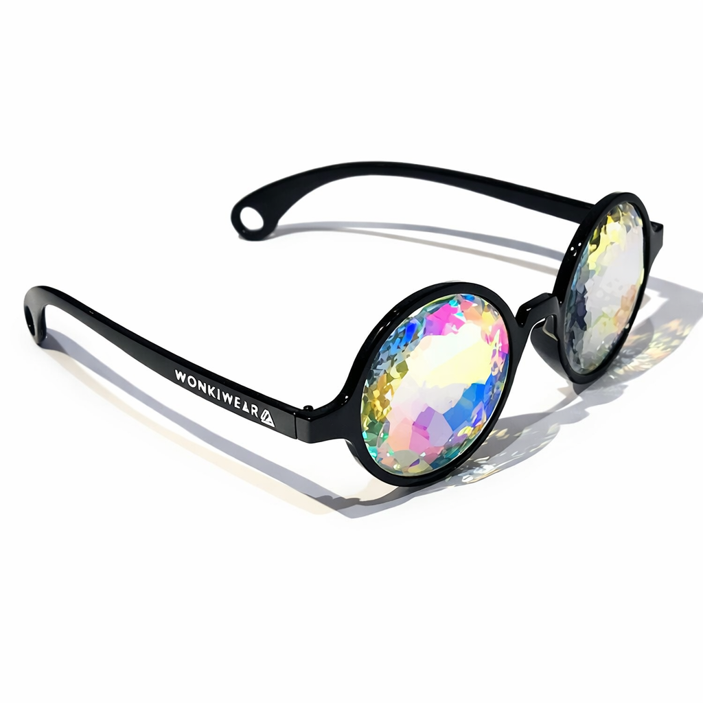 Clear Whirlpool Kaleidoscope Glasses