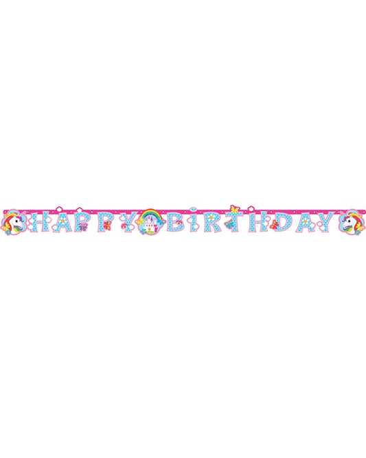 Unicorn Paper Letter Banner - 1.8m
