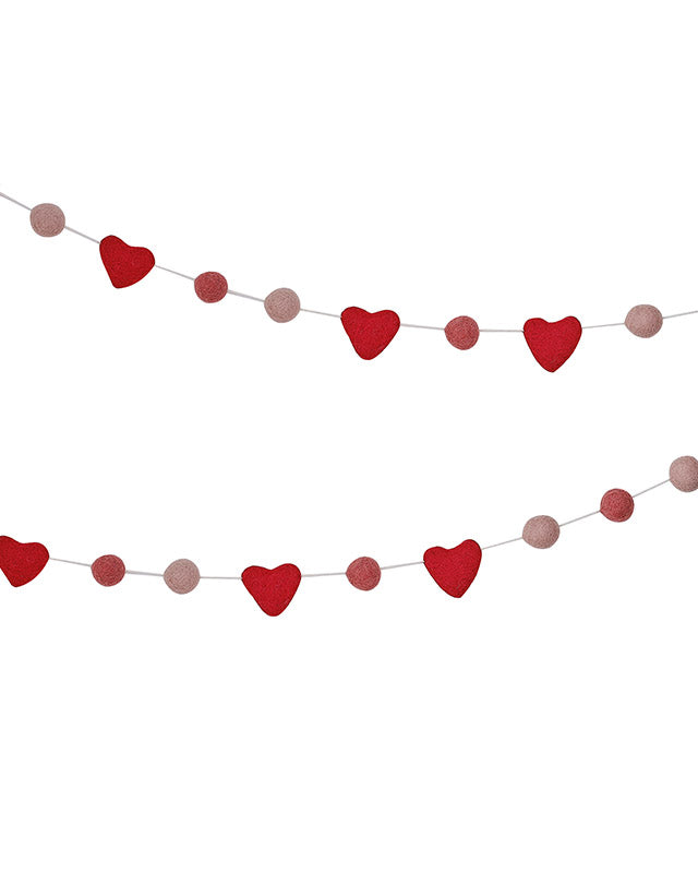 Felt Love Heart Garland - 1.5m