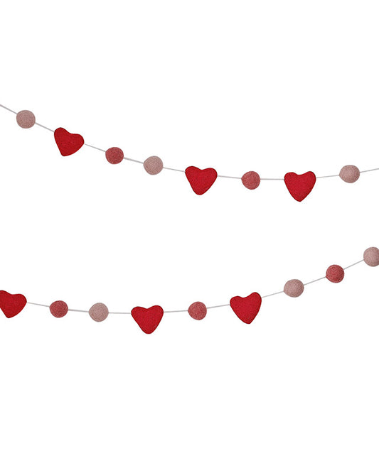 Felt Love Heart Garland - 1.5m