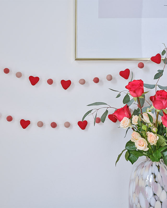 Felt Love Heart Garland - 1.5m