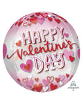 Happy Valentine's Day Hearts Orbz Balloon - 16" – product image 1